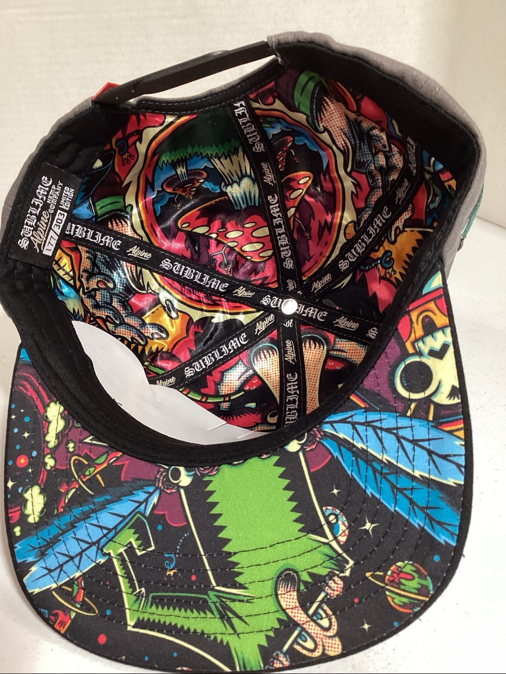 Alpine Gray and Black Sublime Snapback Hat - Picture 6 of 8